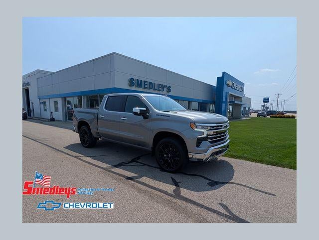 2023 Chevrolet Silverado 1500 LTZ in Sterling Gray Metallic — front three-quarter view