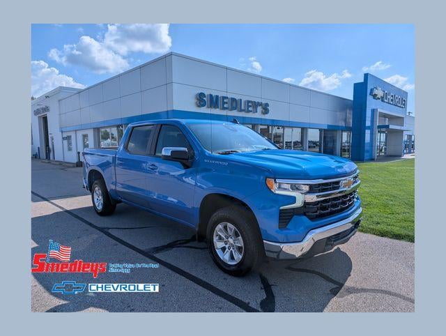 2025 Chevrolet Silverado 1500 LT in Riptide Blue Metallic — front three-quarter view