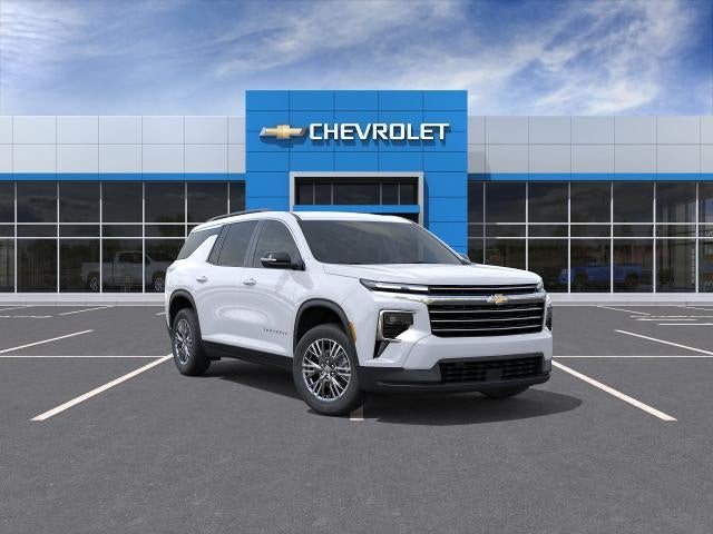 2026 Chevrolet Traverse LT in Polar White Tricoat — front three-quarter view