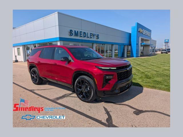 2026 Chevrolet Traverse RS in Radiant Red Tintcoat — front three-quarter view