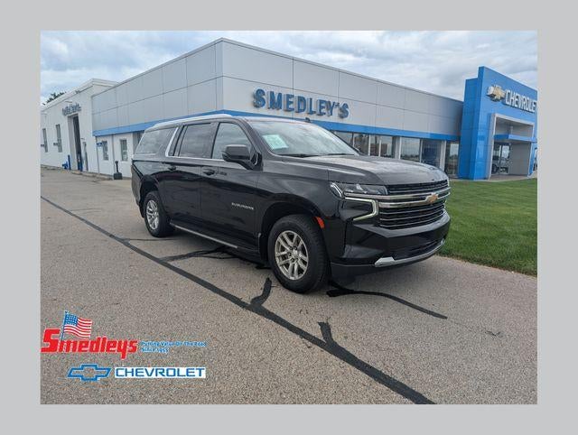2022 Chevrolet Suburban LT in Black — front three-quarter view