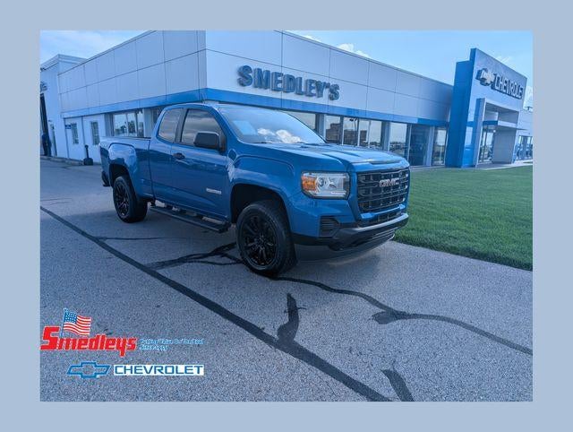 2021 GMC Canyon 4WD Elevation Standard in Dynamic Blue Metallic — front three-quarter view
