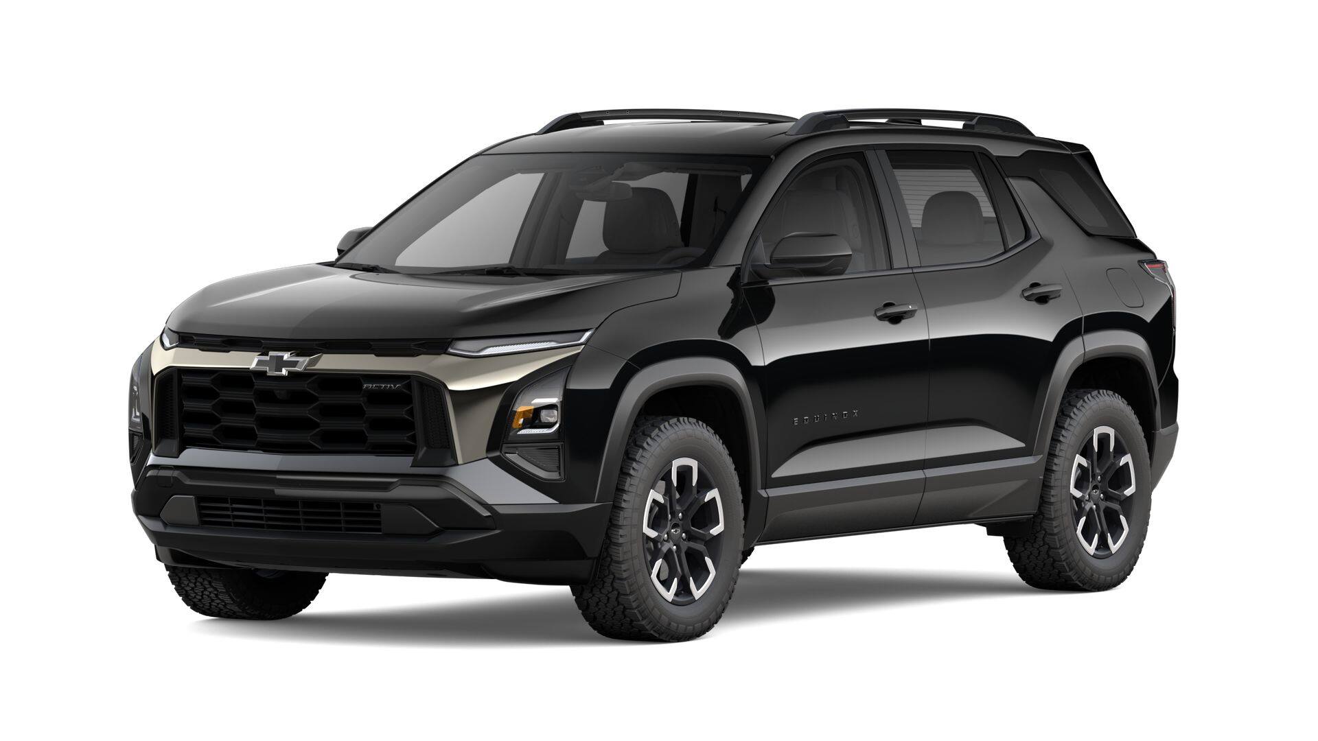 2027 Chevrolet Equinox ACTIV in Mosaic Black Metallic — front three-quarter view
