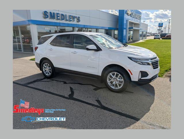 2023 Chevrolet Equinox LT in Summit White — front three-quarter view