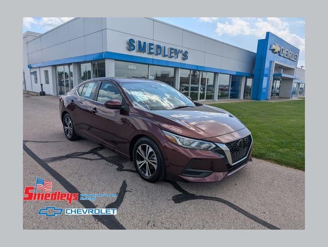 2022 Nissan Sentra SV in Red — front three-quarter view