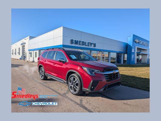 2023 Subaru Ascent Limited in Red — front three-quarter view