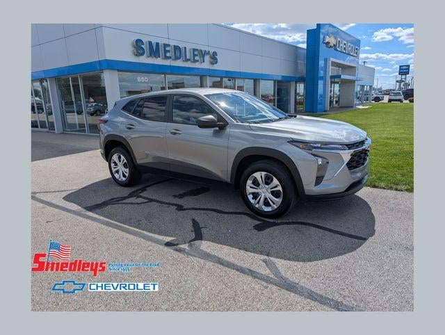 2024 Chevrolet Trax LS in Sterling Gray Metallic — front three-quarter view