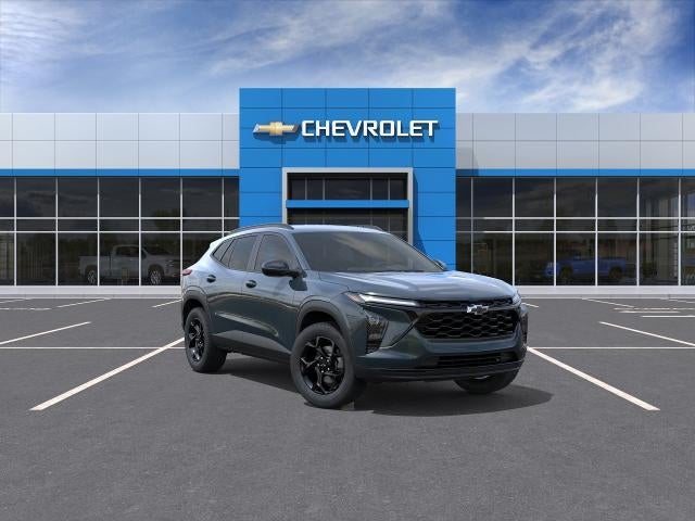 2026 Chevrolet Trax LT in Cypress Gray — front three-quarter view