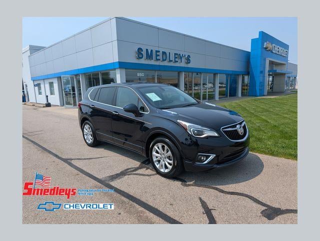 2020 Buick Envision Preferred in Dark Moon Blue Metallic — front three-quarter view
